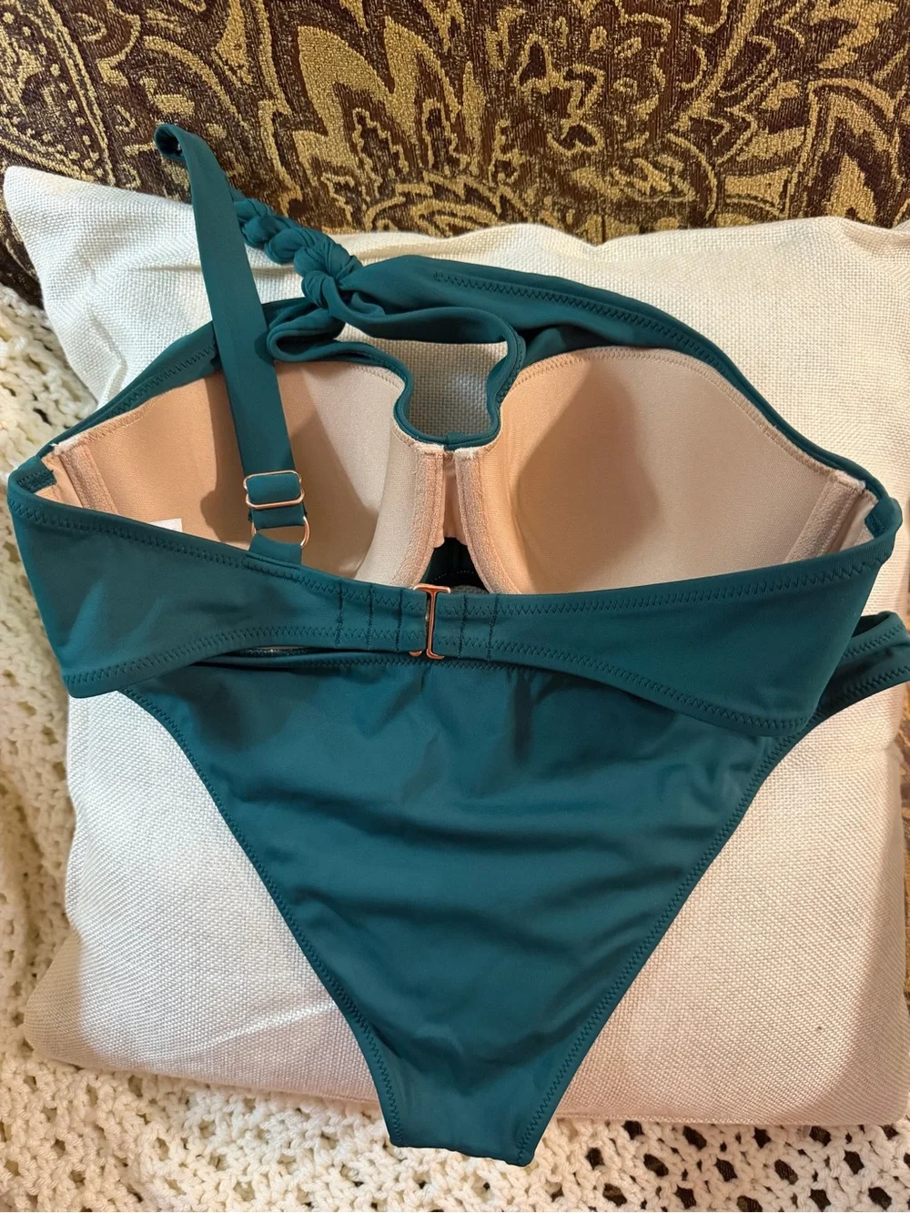 Women’s Teal One-Shoulder Bikini Set - Classic Teal Swim